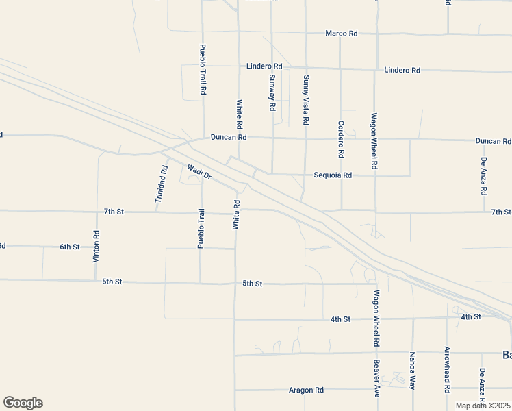 map of restaurants, bars, coffee shops, grocery stores, and more near Wadi Drive in Victorville