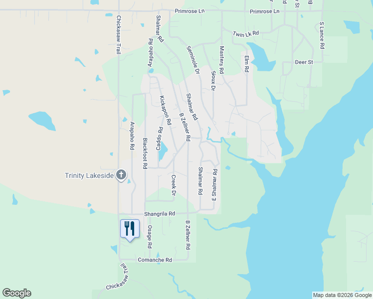 map of restaurants, bars, coffee shops, grocery stores, and more near 2466-2502 B Zellner Road in Sulphur