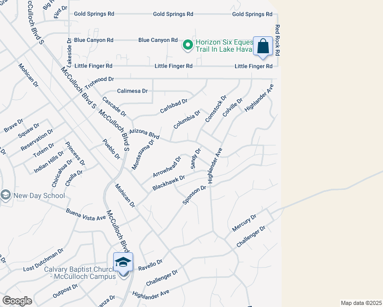 map of restaurants, bars, coffee shops, grocery stores, and more near 4088-4096 Arizona Boulevard in Lake Havasu City
