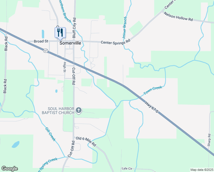 map of restaurants, bars, coffee shops, grocery stores, and more near 67 South Drive in Somerville