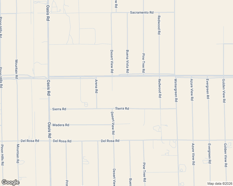 map of restaurants, bars, coffee shops, grocery stores, and more near 11961 Arena Road in Pinon Hills