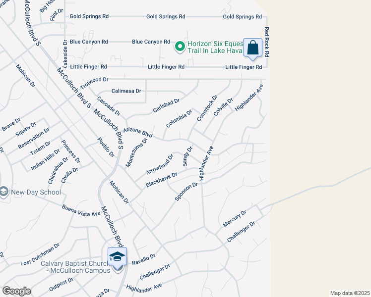 map of restaurants, bars, coffee shops, grocery stores, and more near 4088-4096 Arizona Boulevard in Lake Havasu City