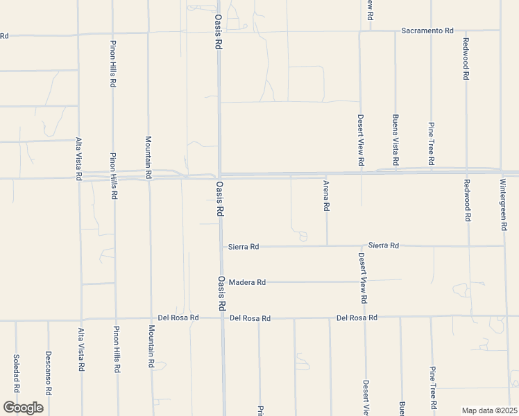 map of restaurants, bars, coffee shops, grocery stores, and more near 11975 Primavera Road in Pinon Hills