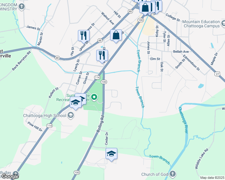 map of restaurants, bars, coffee shops, grocery stores, and more near 299 Summerville Gardens Drive in Summerville