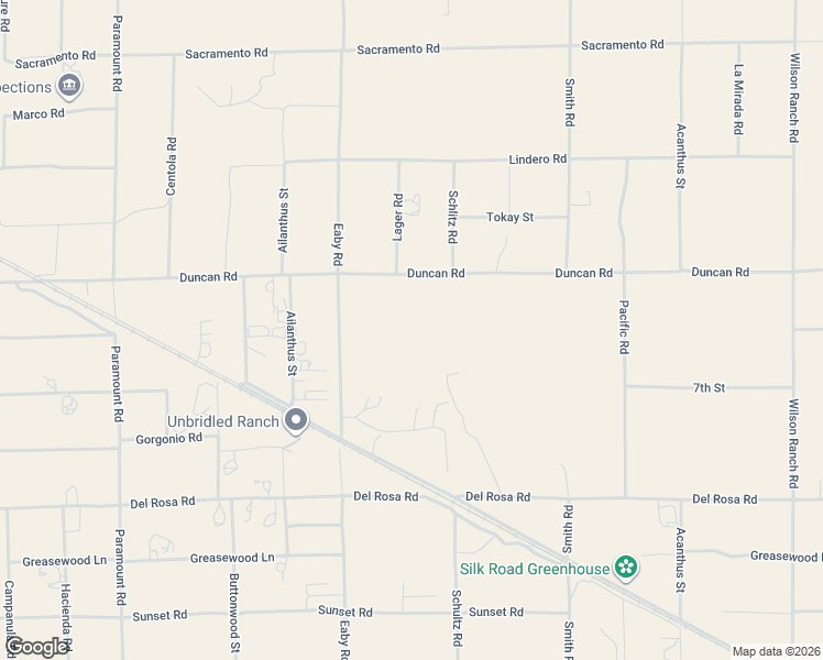 map of restaurants, bars, coffee shops, grocery stores, and more near 5845 Duncan Road in Phelan
