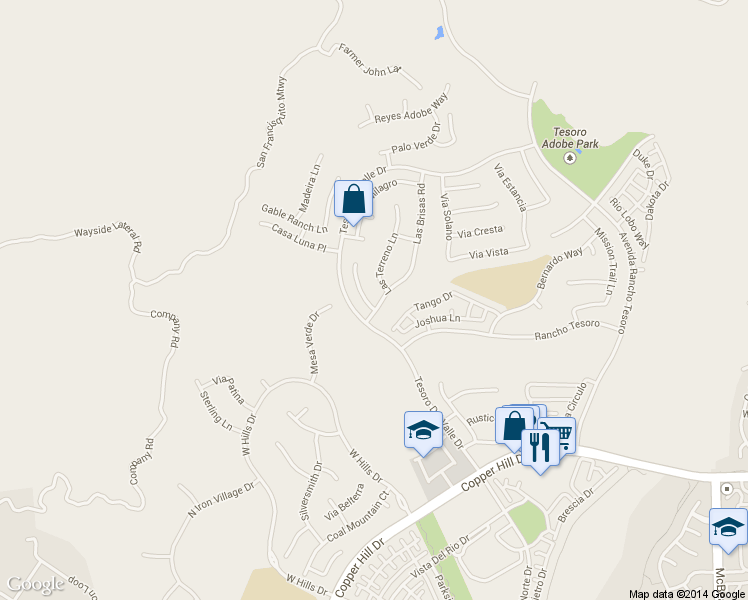 map of restaurants, bars, coffee shops, grocery stores, and more near 29206 Las Palmas Court in Santa Clarita