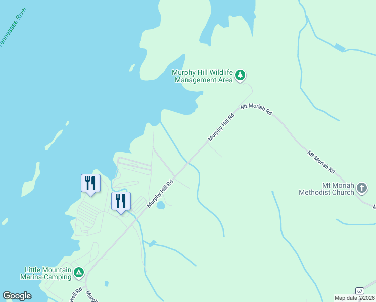 map of restaurants, bars, coffee shops, grocery stores, and more near in Guntersville