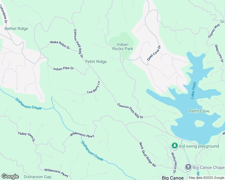 map of restaurants, bars, coffee shops, grocery stores, and more near 626 Dawson Petit Ridge Drive in Big Canoe