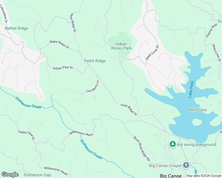 map of restaurants, bars, coffee shops, grocery stores, and more near 23 Petit Ridge Drive in Dawsonville