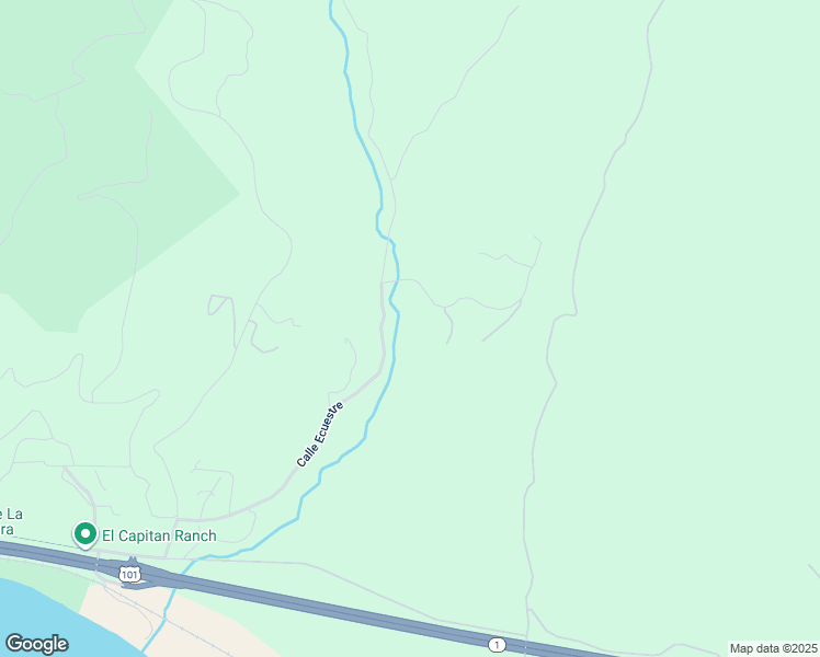 map of restaurants, bars, coffee shops, grocery stores, and more near 10697 Calle Quebrada in Goleta