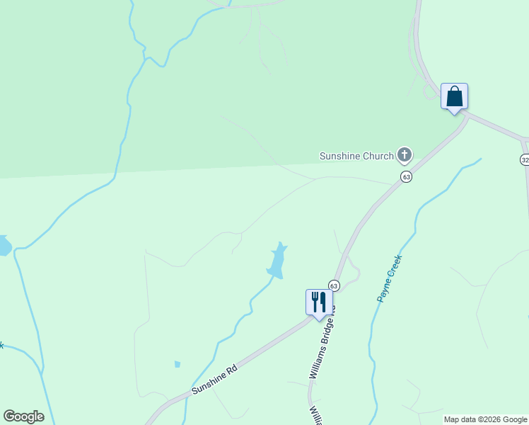 map of restaurants, bars, coffee shops, grocery stores, and more near Tom Watson Andrews Road in Franklin County