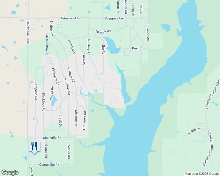 map of restaurants, bars, coffee shops, grocery stores, and more near 2567 Landing Road in Sulphur