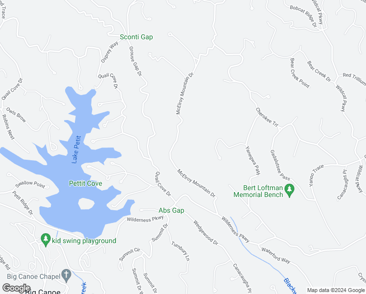 map of restaurants, bars, coffee shops, grocery stores, and more near 2107 McElroy Mountain Drive in Dawsonville