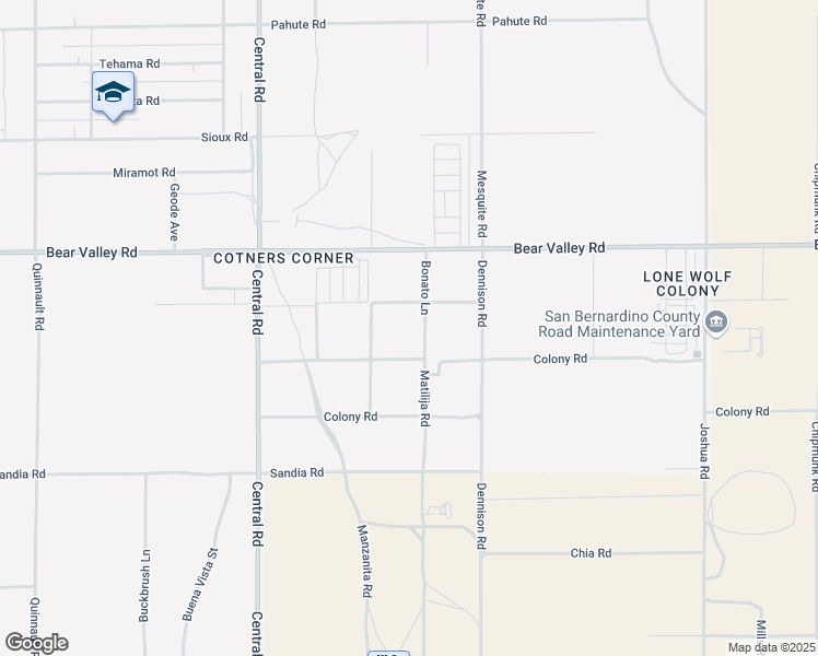 map of restaurants, bars, coffee shops, grocery stores, and more near Bonato Lane in Apple Valley