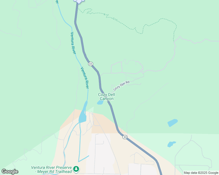 map of restaurants, bars, coffee shops, grocery stores, and more near 3298 Maricopa Highway in Ojai
