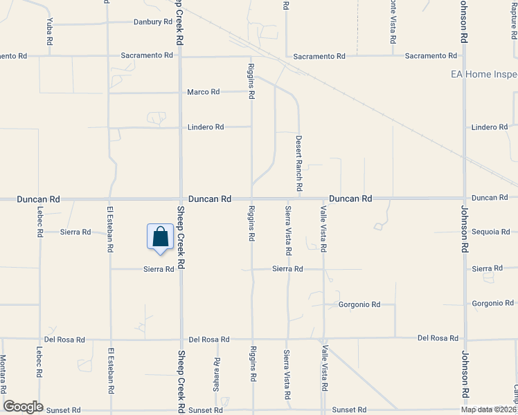 map of restaurants, bars, coffee shops, grocery stores, and more near 12151 Riggins Road in Phelan