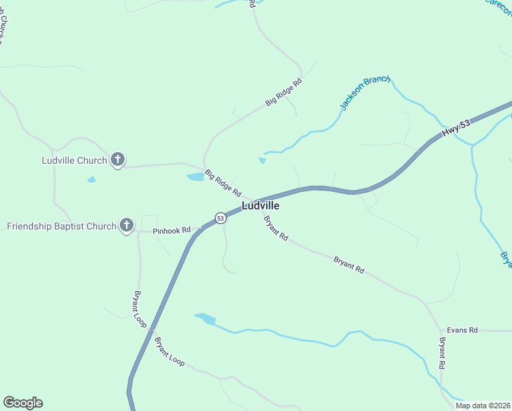 map of restaurants, bars, coffee shops, grocery stores, and more near 38 Big Ridge Road in Talking Rock