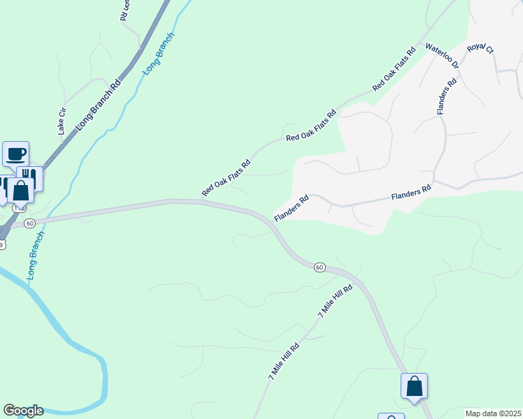 map of restaurants, bars, coffee shops, grocery stores, and more near 6439 South Chestatee Street in Dahlonega
