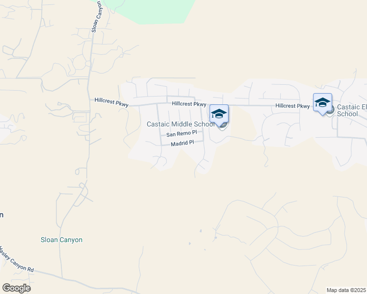 map of restaurants, bars, coffee shops, grocery stores, and more near 29052 Madrid Place in Castaic