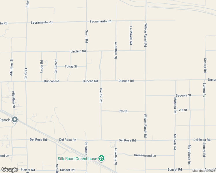 map of restaurants, bars, coffee shops, grocery stores, and more near 12077 Pacific Road in Phelan