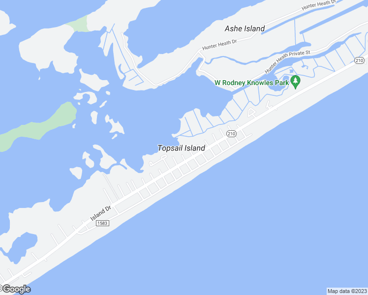 map of restaurants, bars, coffee shops, grocery stores, and more near 7719 8th Avenue in North Topsail Beach