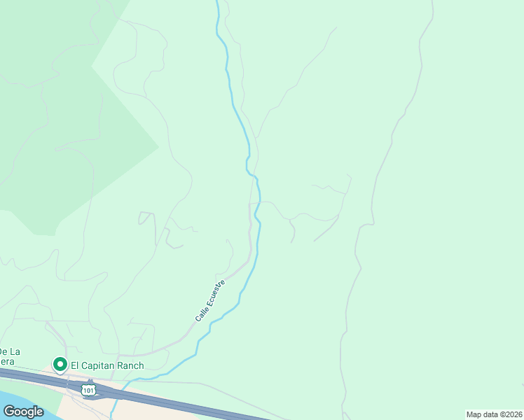 map of restaurants, bars, coffee shops, grocery stores, and more near 10697 Calle Quebrada in Goleta