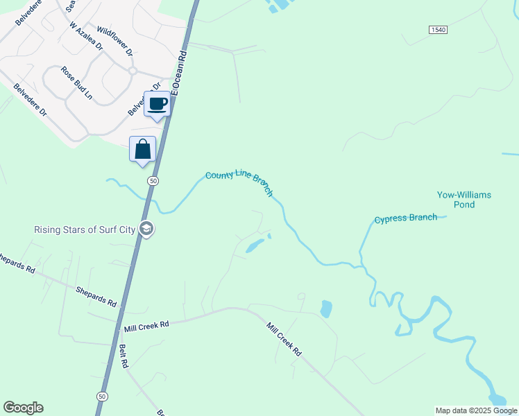 map of restaurants, bars, coffee shops, grocery stores, and more near 156 Poplar Branch Way in Hampstead