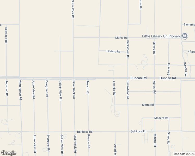 map of restaurants, bars, coffee shops, grocery stores, and more near 2402 Madrid Bear Valley Road in Phelan
