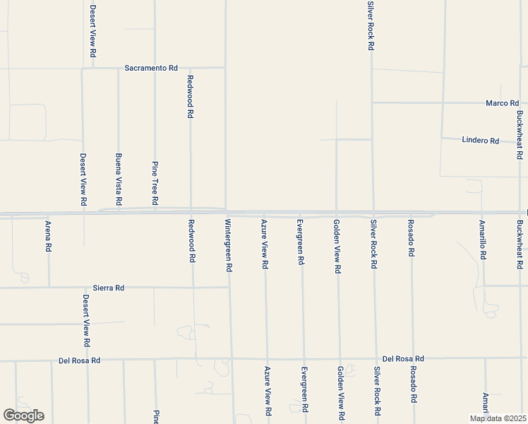 map of restaurants, bars, coffee shops, grocery stores, and more near Azure View Road in Pinon Hills
