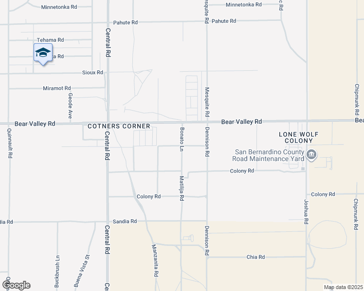 map of restaurants, bars, coffee shops, grocery stores, and more near Bonato Lane in Apple Valley