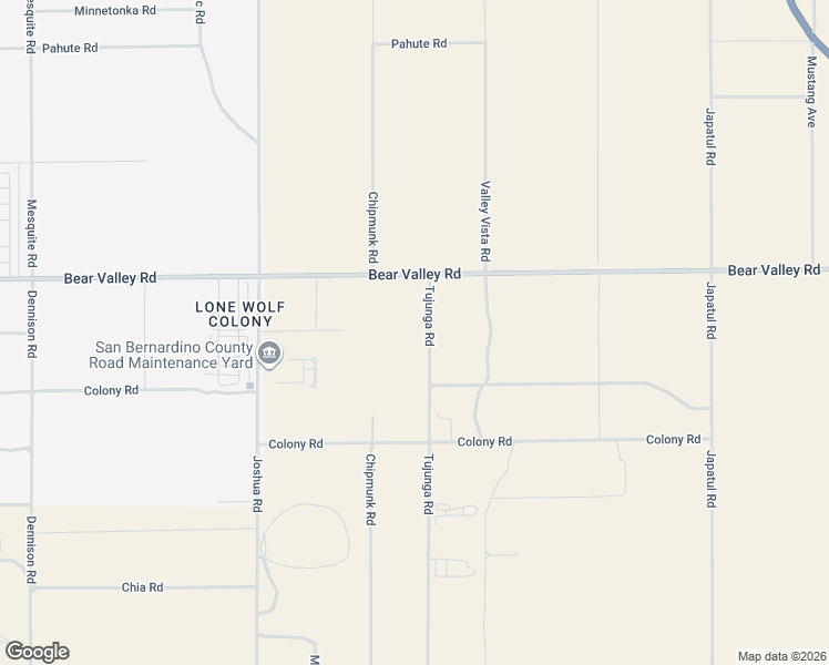 map of restaurants, bars, coffee shops, grocery stores, and more near 23585 Bear Valley Road in Apple Valley