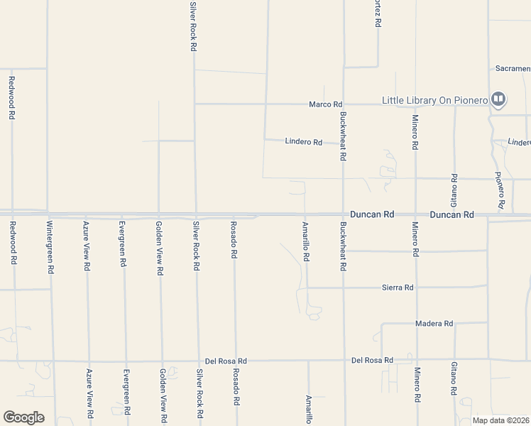 map of restaurants, bars, coffee shops, grocery stores, and more near 2402-2574 Madrid Bear Valley Road in Phelan