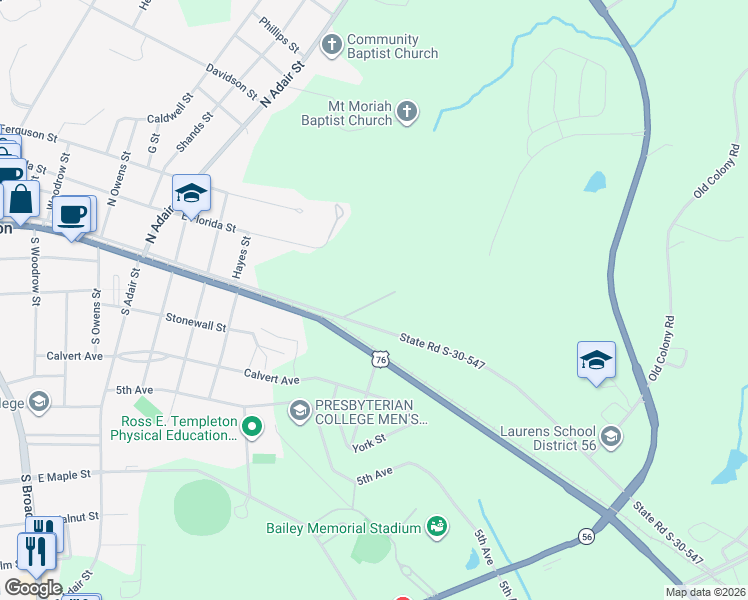 map of restaurants, bars, coffee shops, grocery stores, and more near in Clinton