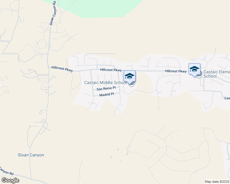 map of restaurants, bars, coffee shops, grocery stores, and more near 29019 Madrid Place in Castaic