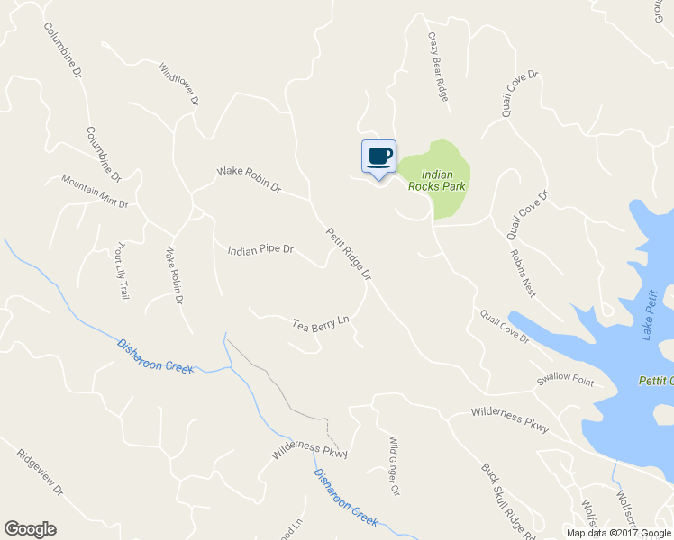 map of restaurants, bars, coffee shops, grocery stores, and more near 10 Petit Ridge Drive in Dawsonville