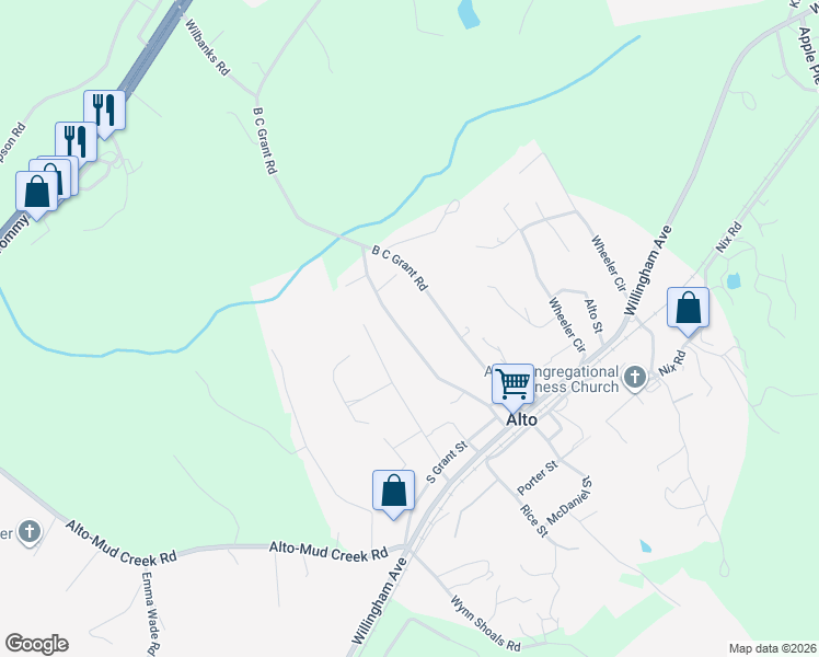 map of restaurants, bars, coffee shops, grocery stores, and more near 232 Cook Street in Alto