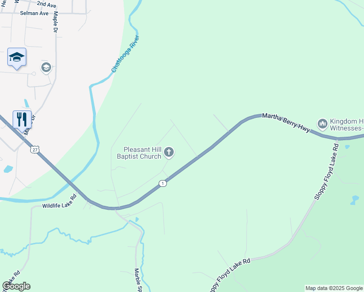 map of restaurants, bars, coffee shops, grocery stores, and more near 59 Magnolia Court in Summerville