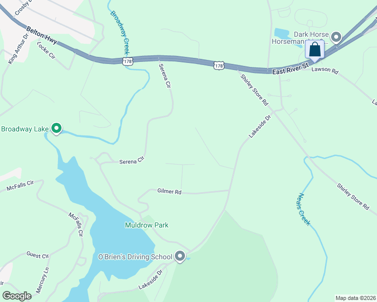 map of restaurants, bars, coffee shops, grocery stores, and more near 12 Leilani Lane in Anderson