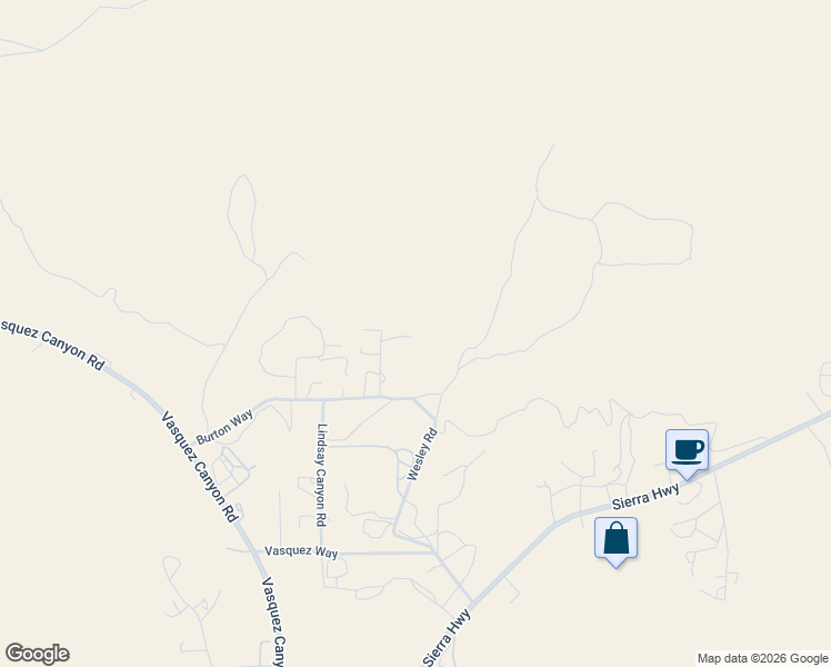 map of restaurants, bars, coffee shops, grocery stores, and more near 30926 Sunrise Hills Road in Santa Clarita