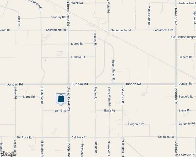 map of restaurants, bars, coffee shops, grocery stores, and more near 12151 Riggins Road in Phelan
