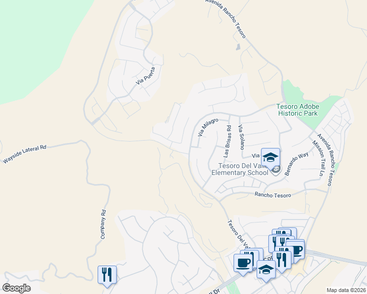 map of restaurants, bars, coffee shops, grocery stores, and more near 24402 Gable Ranch Lane in Santa Clarita