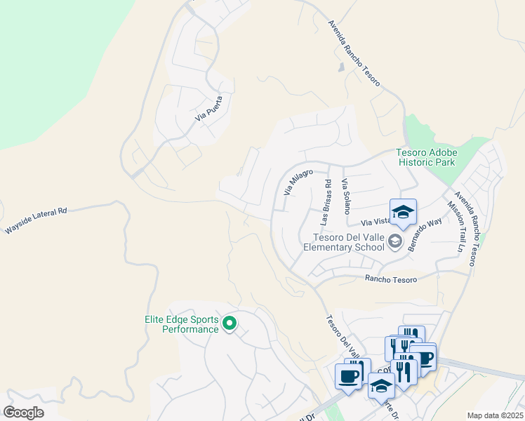 map of restaurants, bars, coffee shops, grocery stores, and more near 24402 Gable Ranch Lane in Santa Clarita