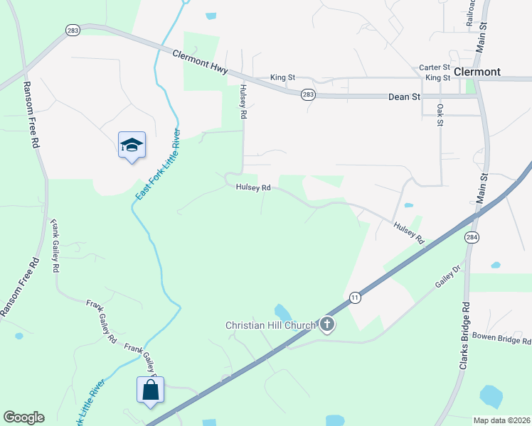 map of restaurants, bars, coffee shops, grocery stores, and more near 6214 Hulsey Road in Clermont