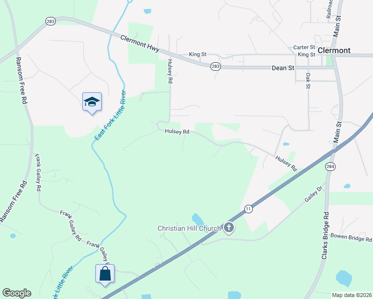 map of restaurants, bars, coffee shops, grocery stores, and more near 6223 Hulsey Road in Clermont