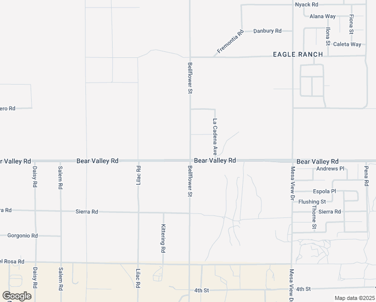 map of restaurants, bars, coffee shops, grocery stores, and more near 13660 Bear Valley Road in Victorville