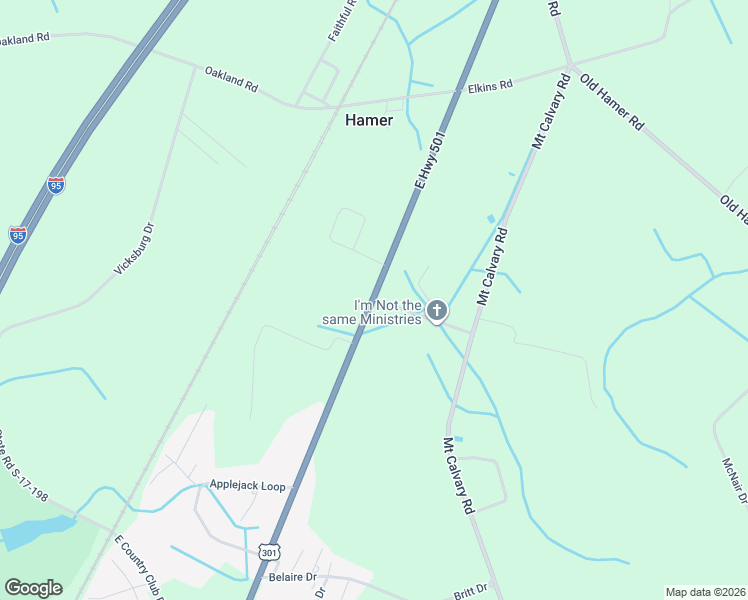 map of restaurants, bars, coffee shops, grocery stores, and more near 201 McCormick Road in Hamer