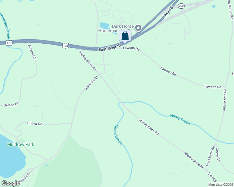 map of restaurants, bars, coffee shops, grocery stores, and more near 139 Hawk Ridge Drive in Anderson