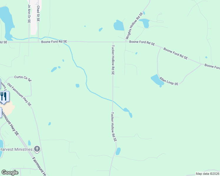 map of restaurants, bars, coffee shops, grocery stores, and more near 279 Tucker Hollow Road Southeast in Calhoun