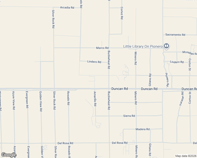 map of restaurants, bars, coffee shops, grocery stores, and more near 2425 Tokay Road in Phelan