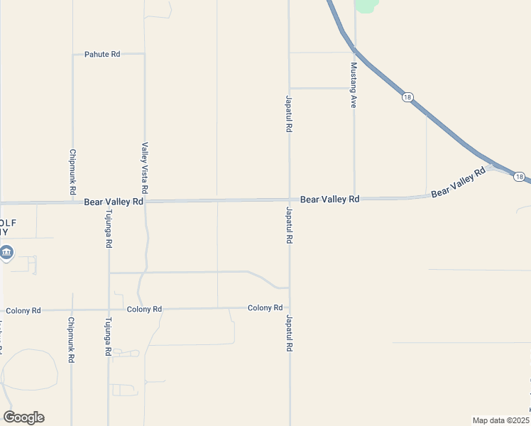 map of restaurants, bars, coffee shops, grocery stores, and more near Bear Valley Road in Apple Valley